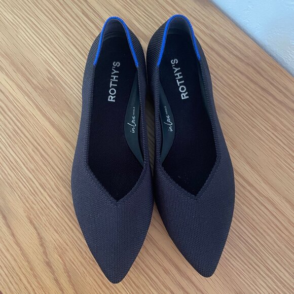Rothy’s The Point II Flat In Black [NWOT] - Picture 2 of 4